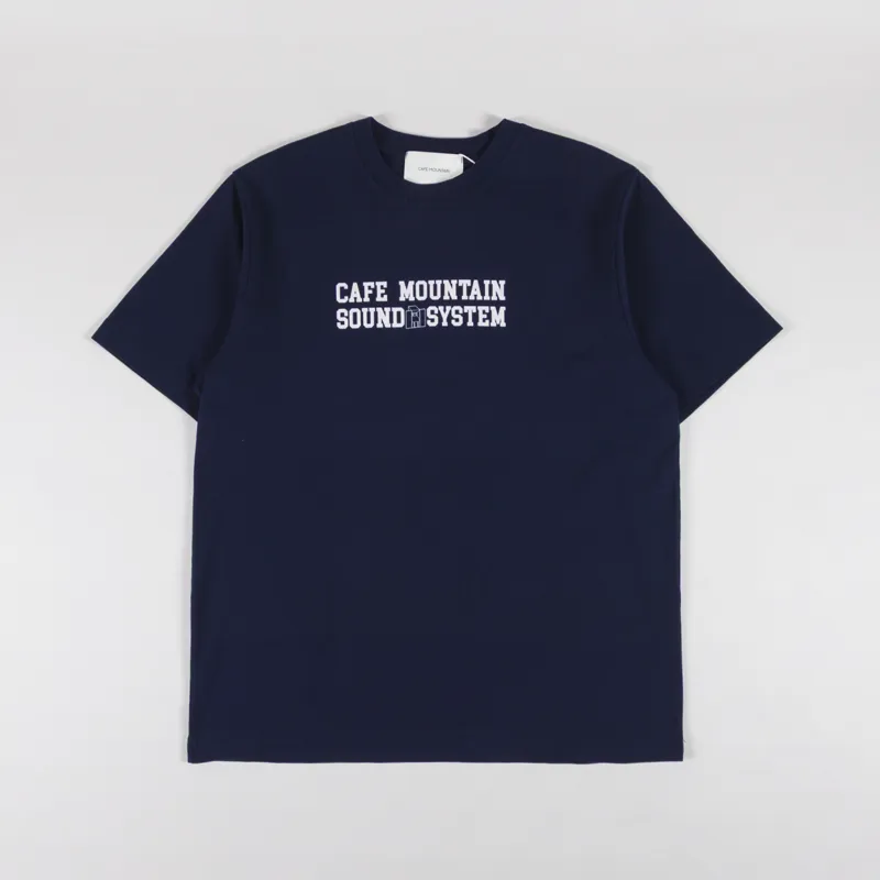 Cafe Mountain Sound System T Shirt Navy