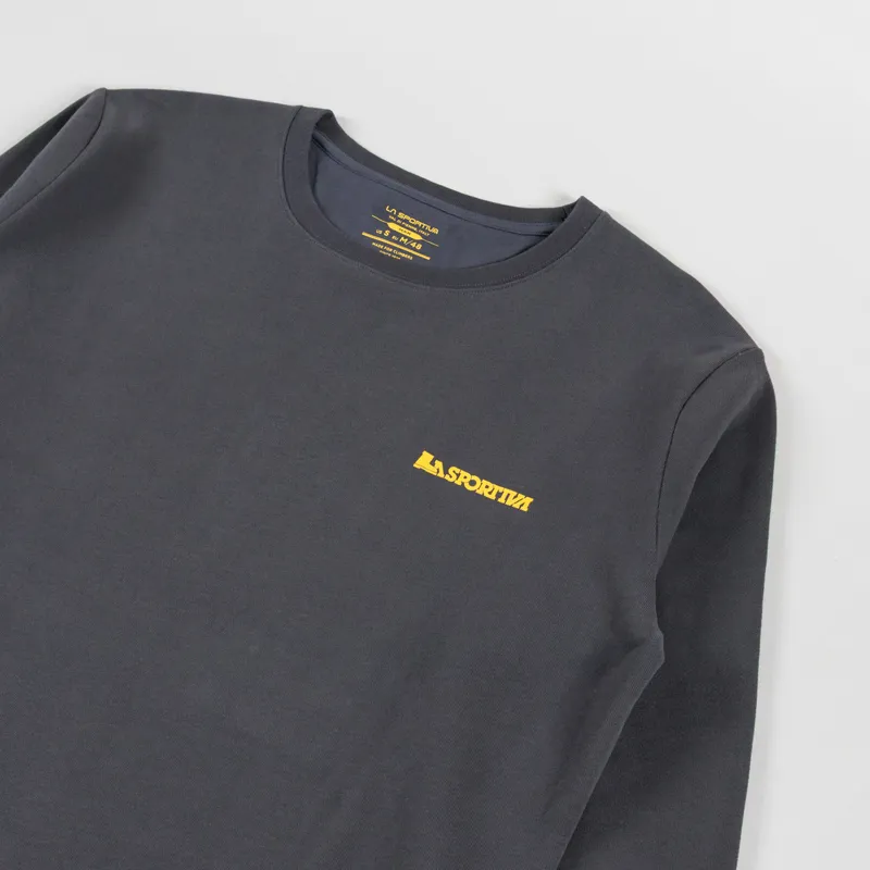 La Sportiva Climbing on the Moon Sweatshirt Carbon Yellow-3