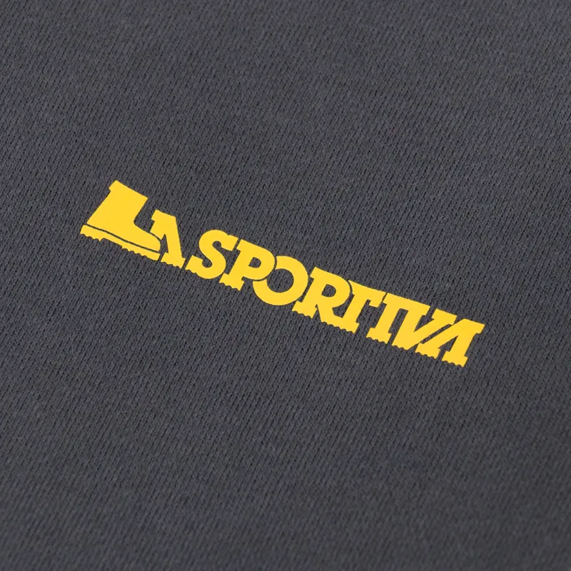 La Sportiva Climbing on the Moon Sweatshirt Carbon Yellow-6