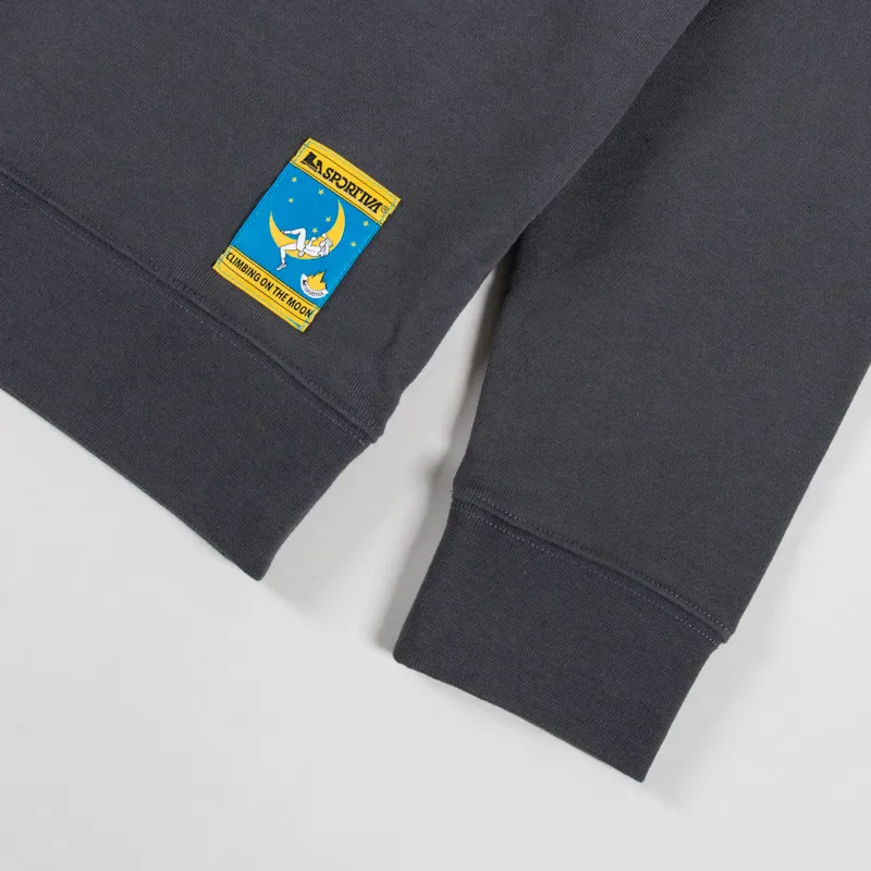 La Sportiva Climbing on the Moon Sweatshirt Carbon Yellow-8