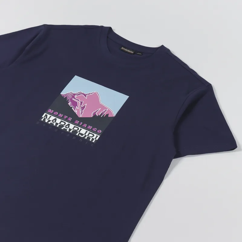 Napapijri Quintino T Shirt Medieval Blue-2