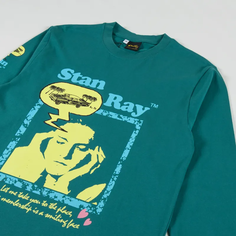 Stan Ray Dreamy Bubble Long Sleeve T Shirt Agave-3