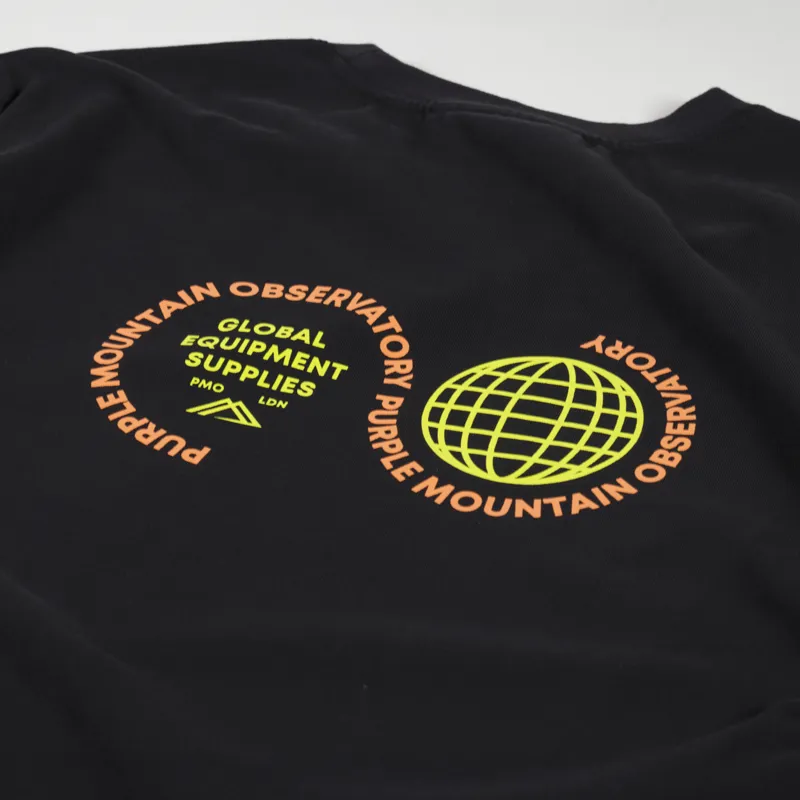 Purple Mountain Observatory Globe T Shirt Black-3