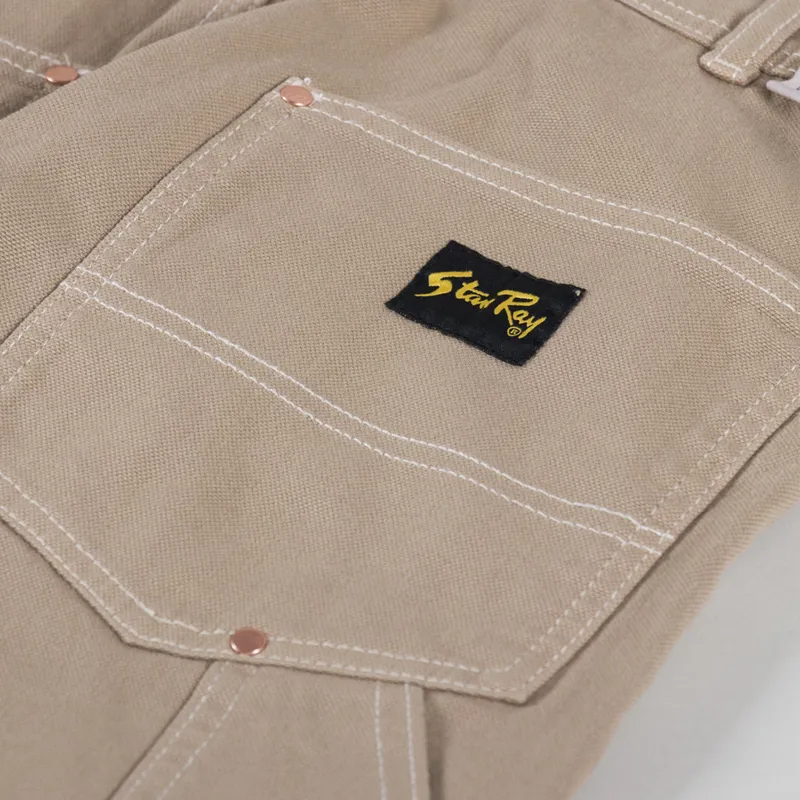 Stan Ray Mens Double Knee Pant Trousers Beige Khaki Duck