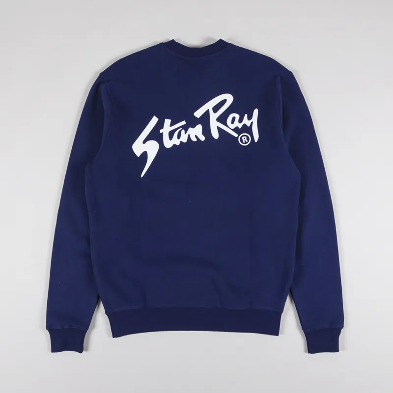 SETINN STN R.Crew Sweat ネイビー Mサイズ Stan Ray Mens Stan Logo Crewneck Sweatshirt Navy Blue