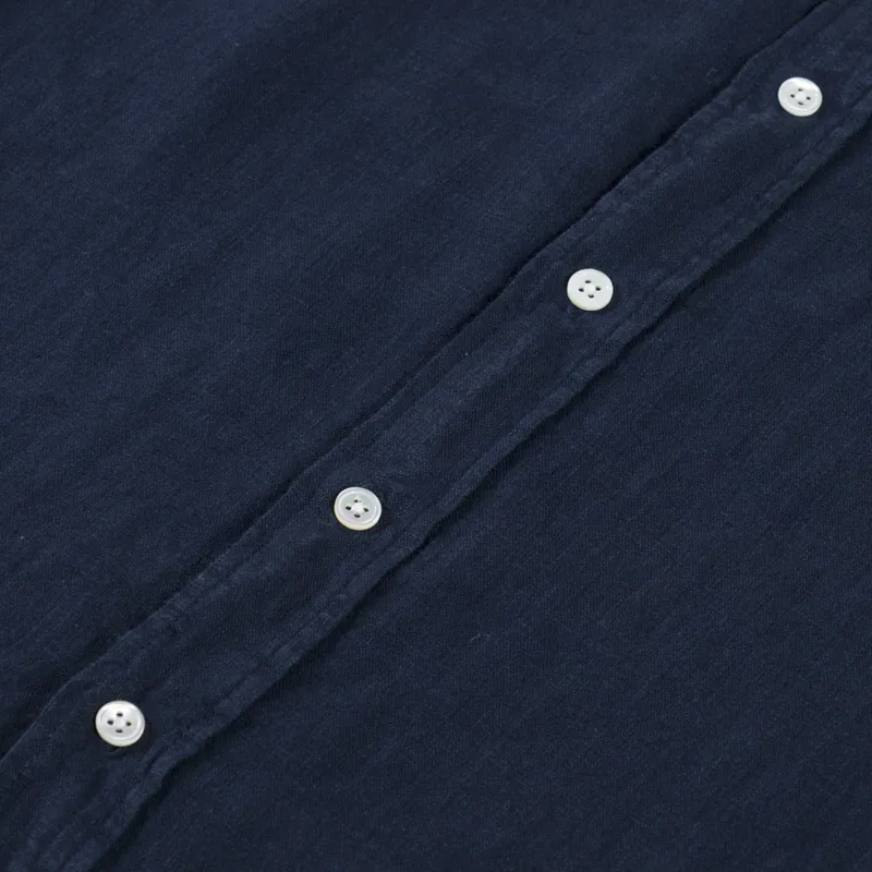Portuguese Flannel Linen Shirt Navy-6