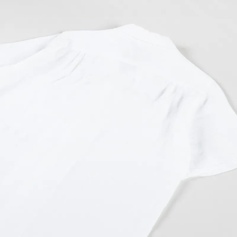 Portuguese Flannel Linen Camp Collar Shirt White-3