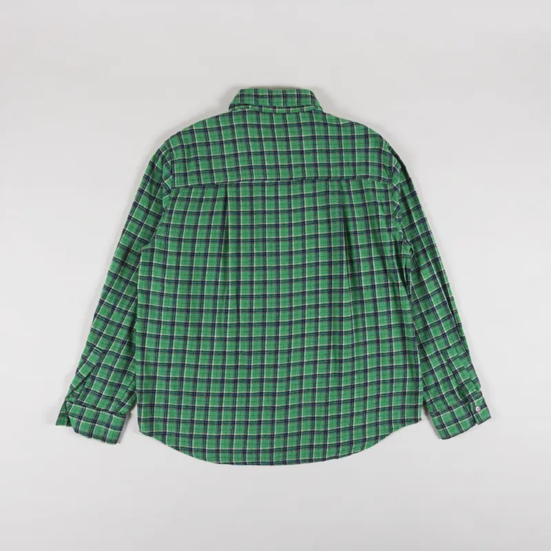 Stan Ray Flannel Shirt Summer Green Plaid-1
