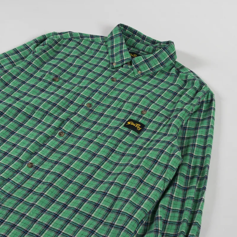 Stan Ray Flannel Shirt Summer Green Plaid-2