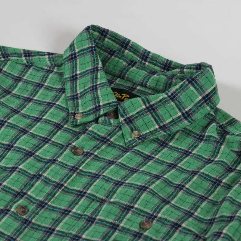 Stan Ray Flannel Shirt Summer Green Plaid-4