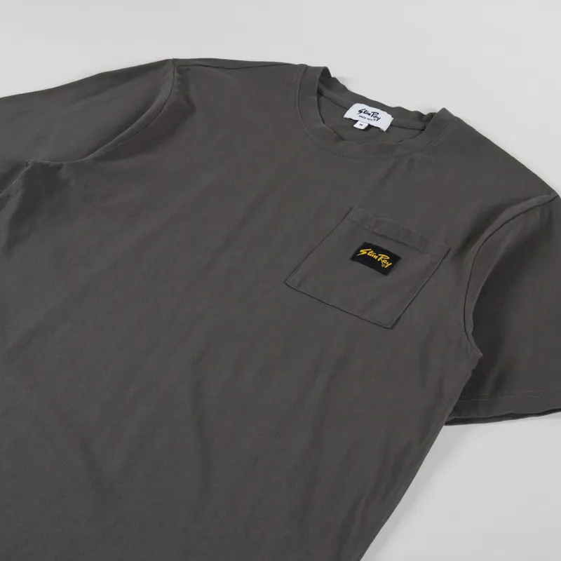 Stan Ray Patch Pocket T Shirt Washed Black-1