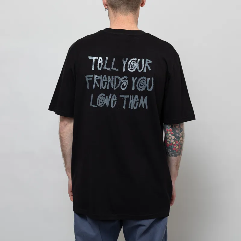 Working Class Heroes Tell Your Friends You Love Them Oversized T Shirt Black