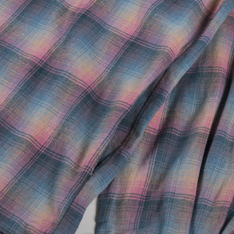 Stan Ray Zip Shirt Pink Teal Plaid-6