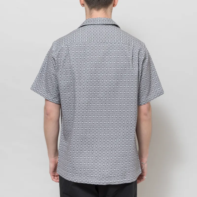 Portuguese Flannel Abstract Tile Shirt Grey-2