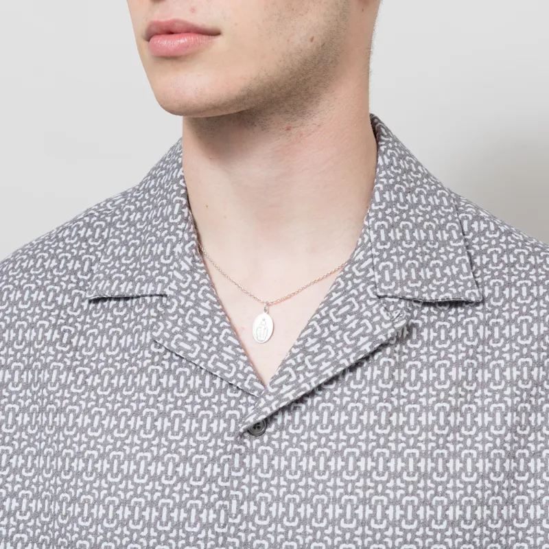 Portuguese Flannel Abstract Tile Shirt Grey-3