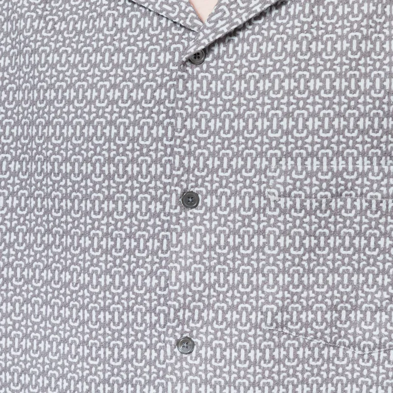 Portuguese Flannel Abstract Tile Shirt Grey-4