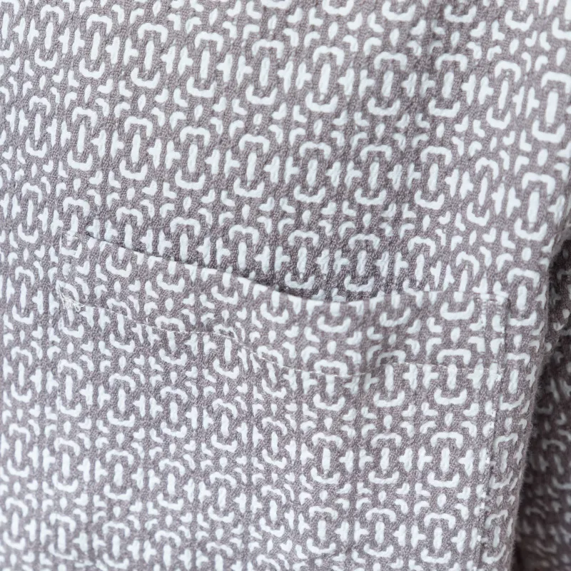 Portuguese Flannel Abstract Tile Shirt Grey-6