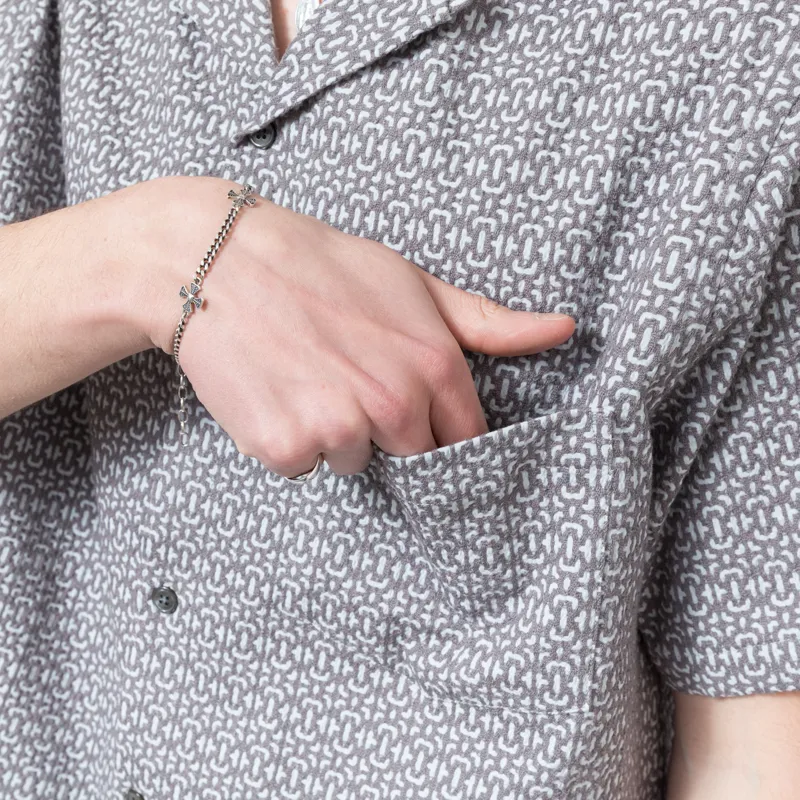 Portuguese Flannel Abstract Tile Shirt Grey-5