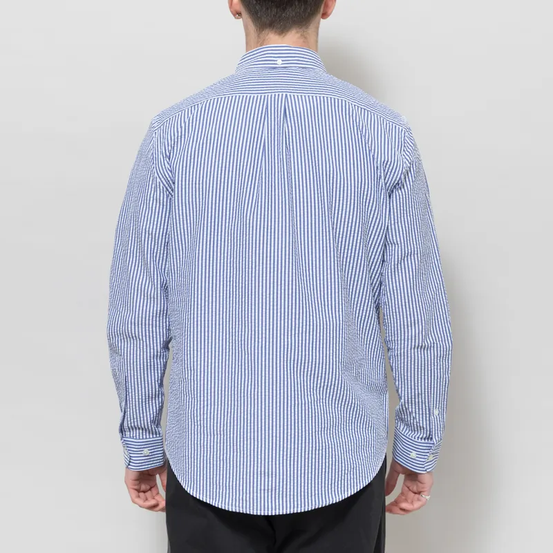 Portuguese Flannel Atlantico Stripe Shirt Blue-2