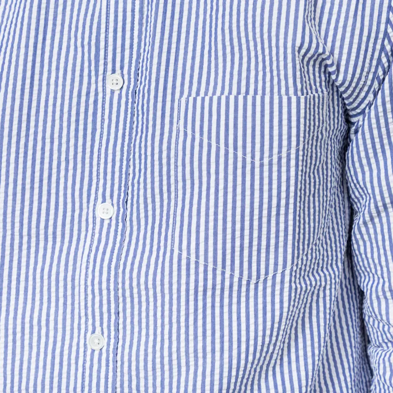 Portuguese Flannel Atlantico Stripe Shirt Blue-6