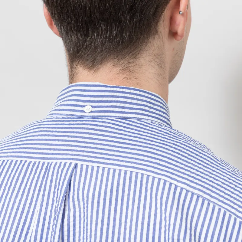 Portuguese Flannel Atlantico Stripe Shirt Blue-4