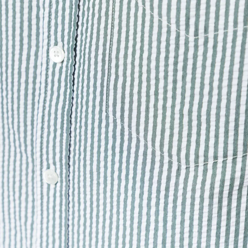 Portuguese Flannel Atlantico Stripe Shirt Green-6