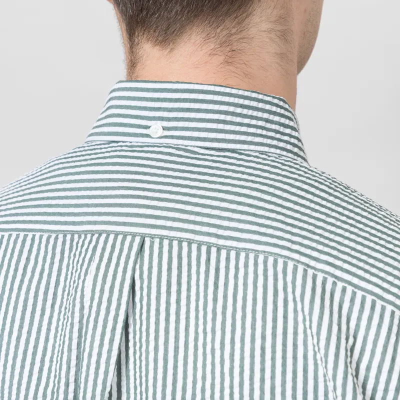 Portuguese Flannel Atlantico Stripe Shirt Green-4