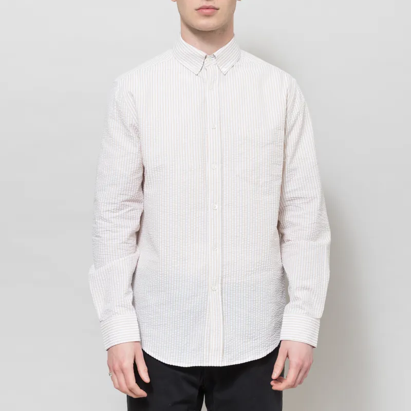 Portuguese Flannel Atlantico Stripe Shirt Sand