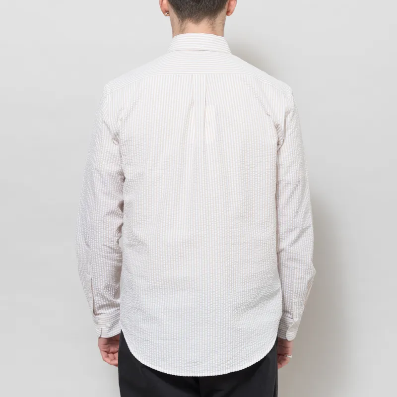 Portuguese Flannel Atlantico Stripe Shirt Sand-2