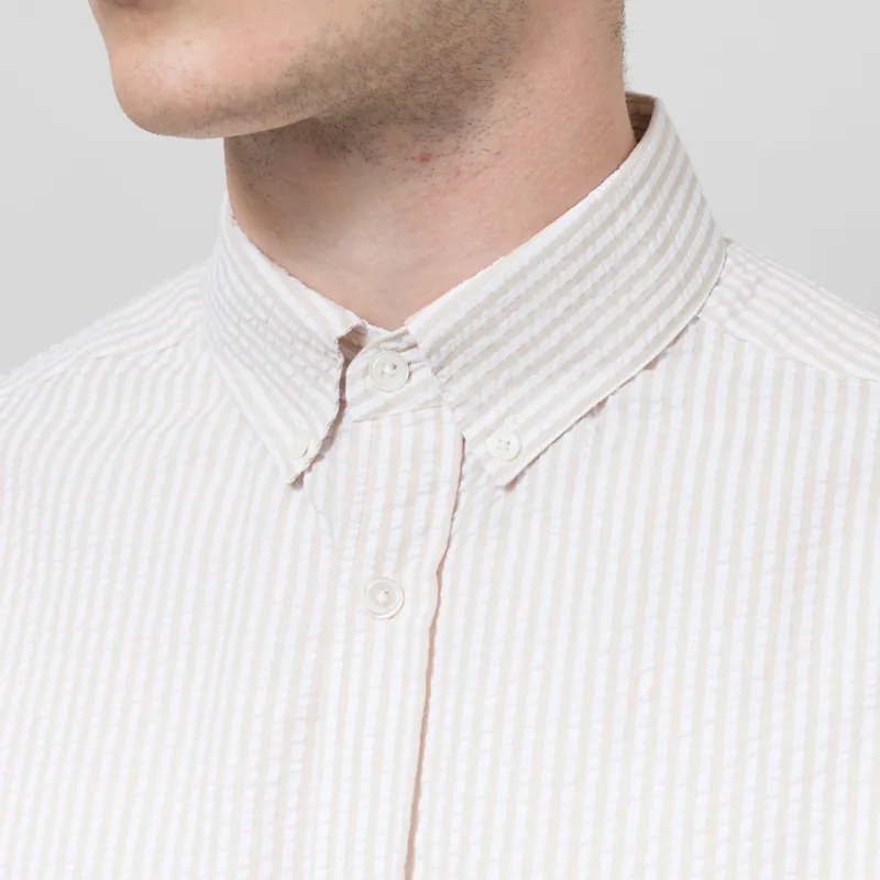 Portuguese Flannel Atlantico Stripe Shirt Sand-3