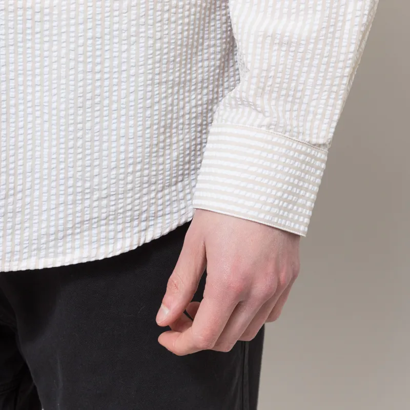 Portuguese Flannel Atlantico Stripe Shirt Sand-7