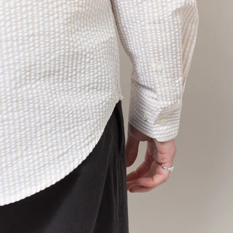 Portuguese Flannel Atlantico Stripe Shirt Sand-8