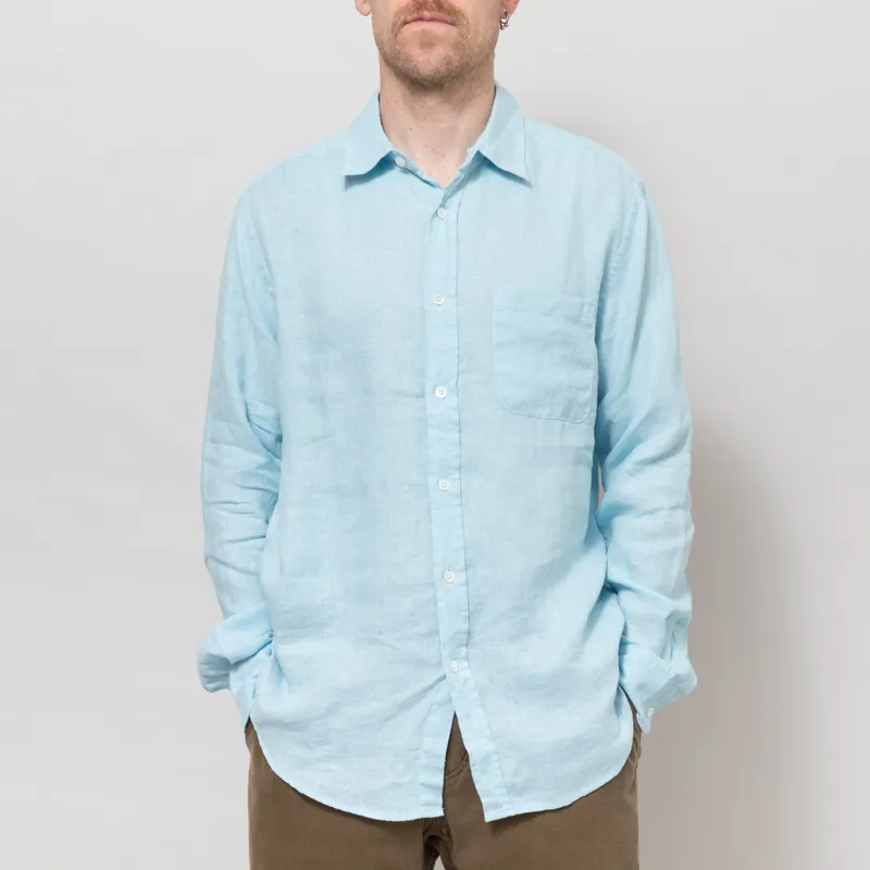Portuguese Flannel Linen Shirt Sky