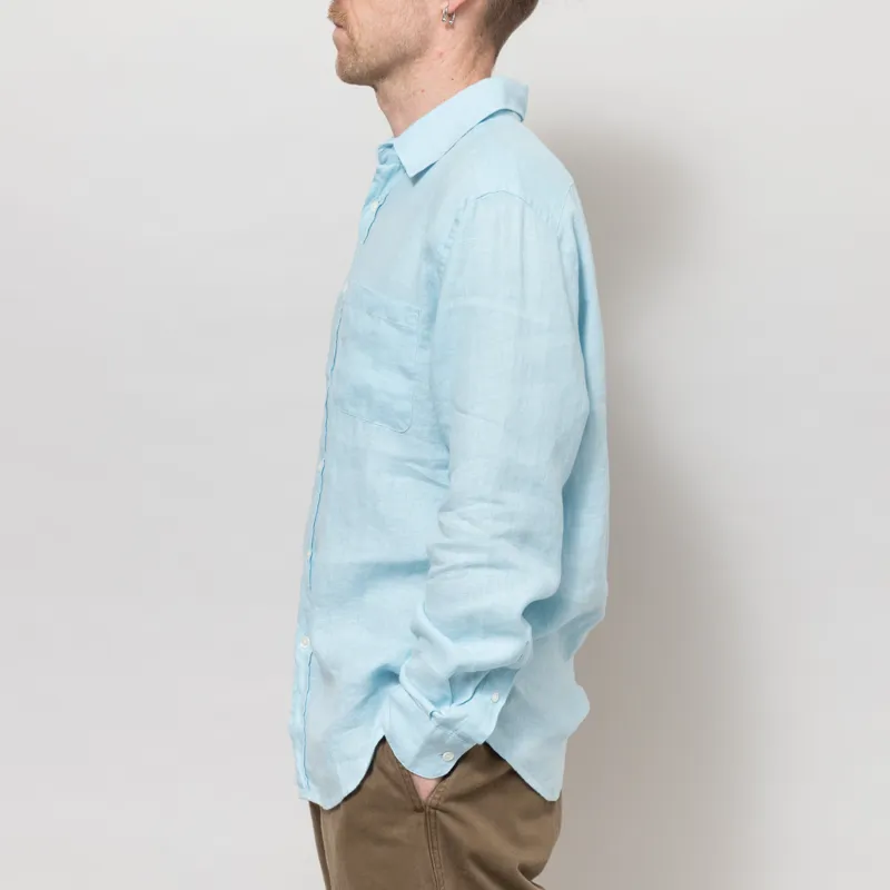 Portuguese Flannel Linen Shirt Sky-2