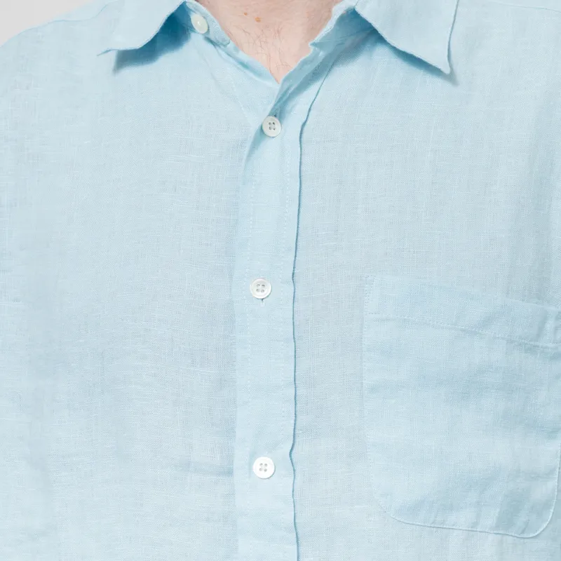 Portuguese Flannel Linen Shirt Sky-6