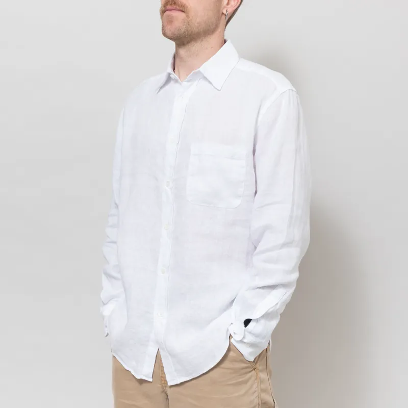 Portuguese Flannel Linen Shirt White-1