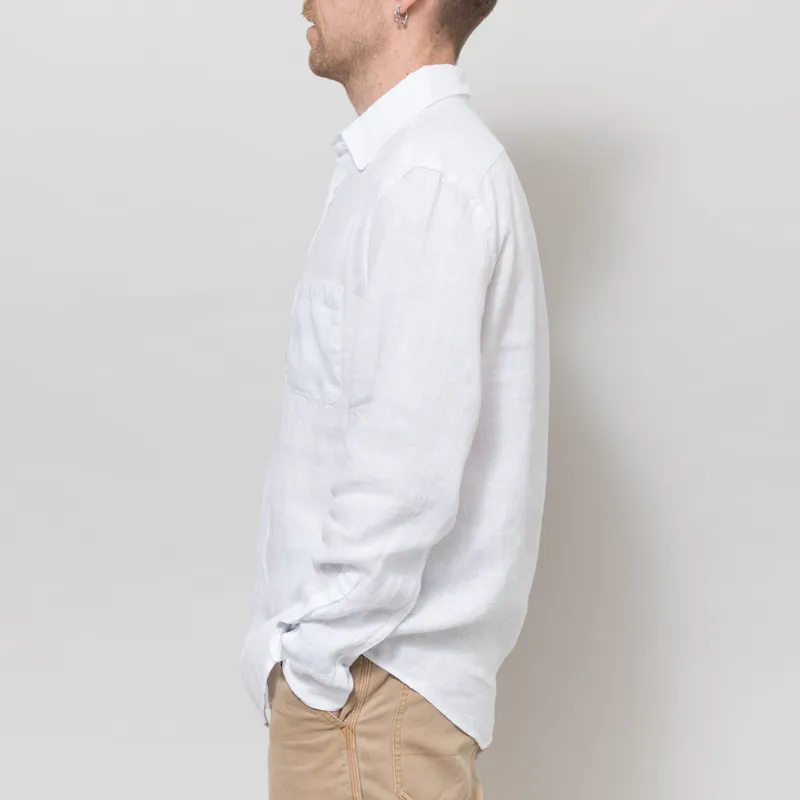 Portuguese Flannel Linen Shirt White-2