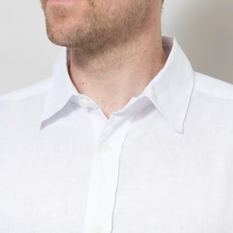 Portuguese Flannel Linen Shirt White-5