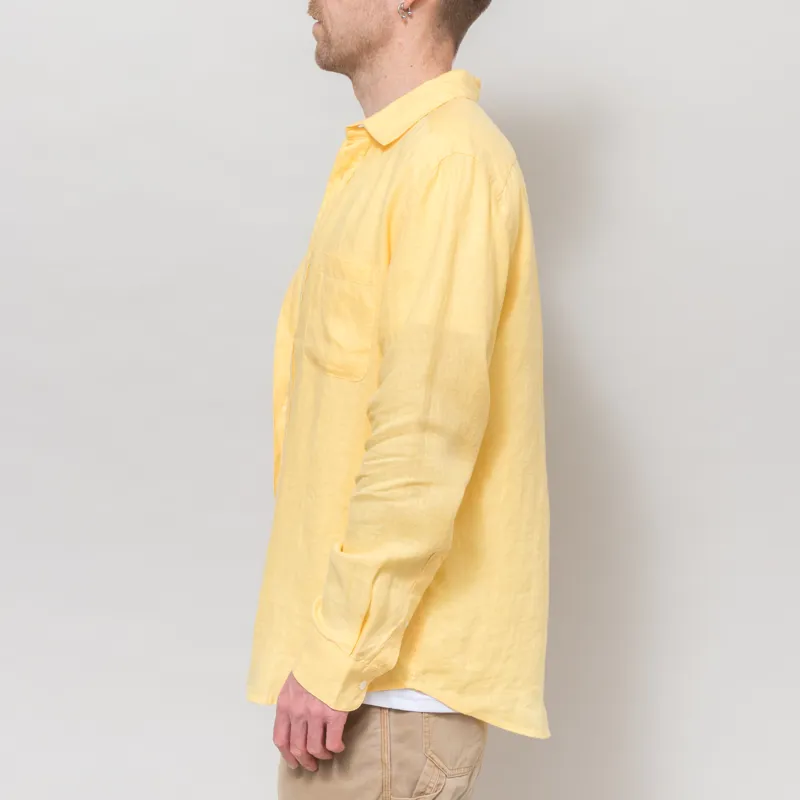 Portuguese Flannel Linen Shirt Yellow-2