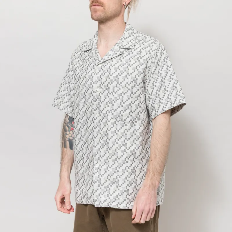 Portuguese Flannel Mosaic Shirt Grey-1