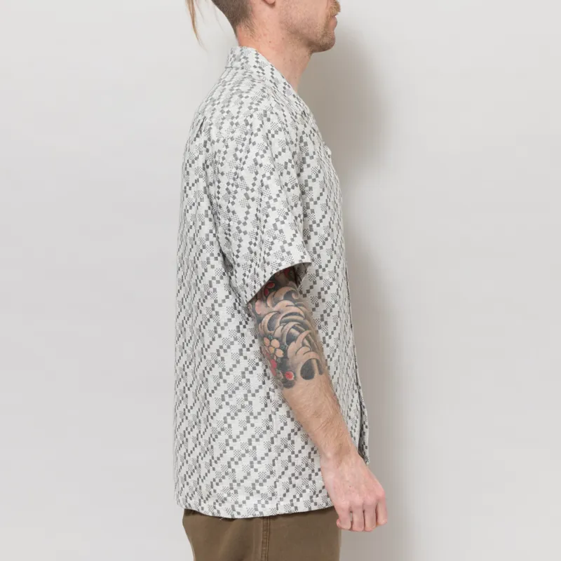 Portuguese Flannel Mosaic Shirt Grey-4