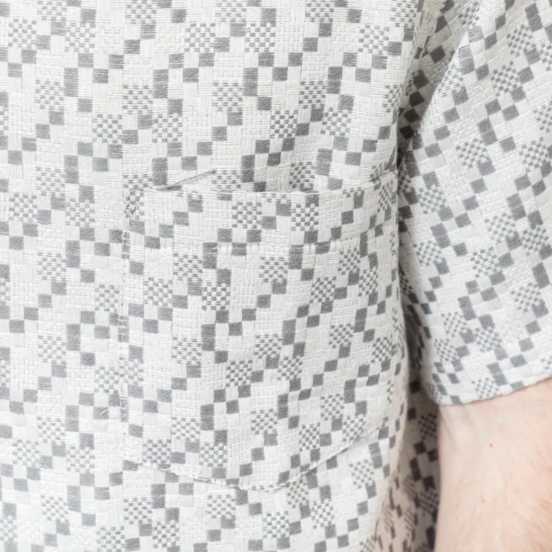 Portuguese Flannel Mosaic Shirt Grey-8