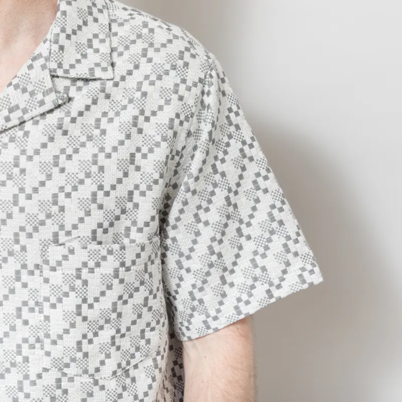 Portuguese Flannel Mosaic Shirt Grey-7