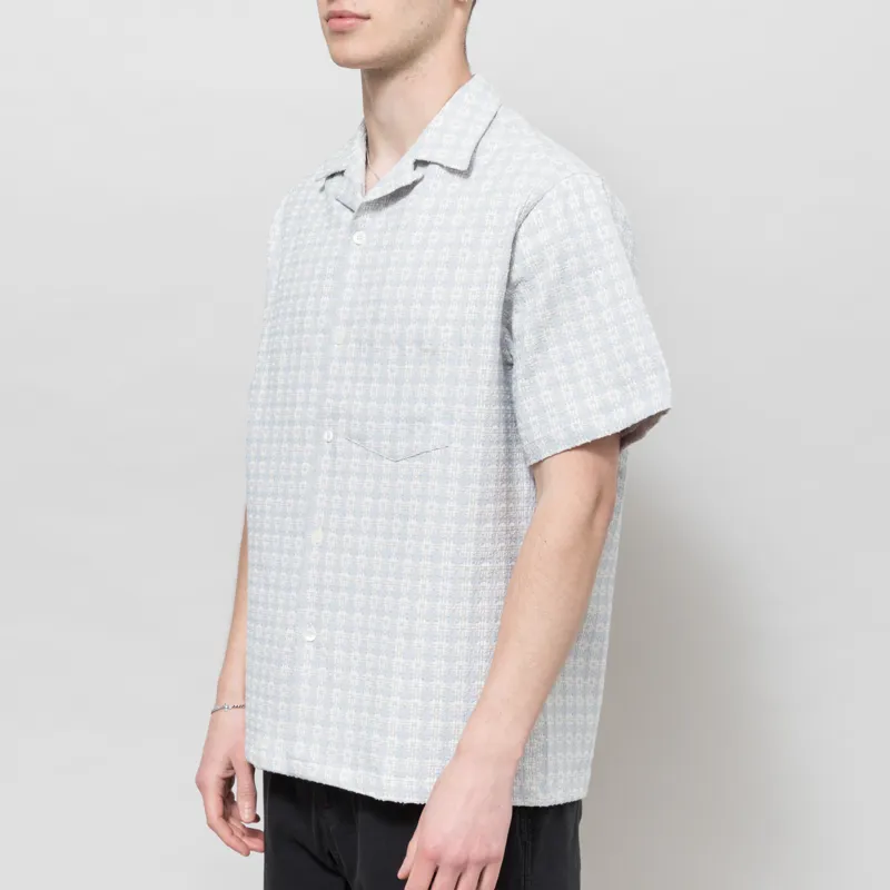 Portuguese Flannel Flower Pollen Shirt Blue-1
