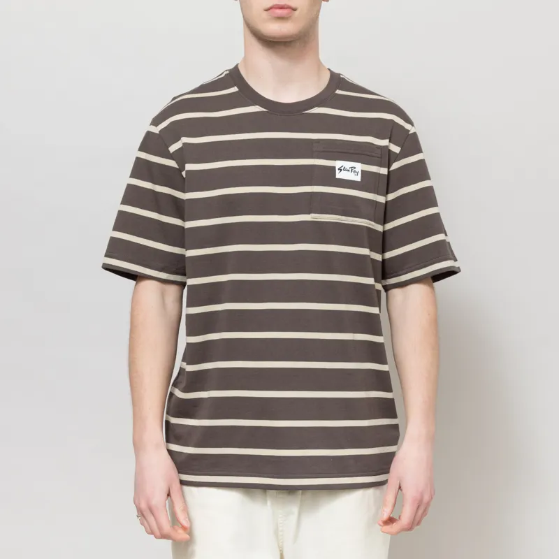Stan Ray Stripe T Shirt Raven Eucalyptus