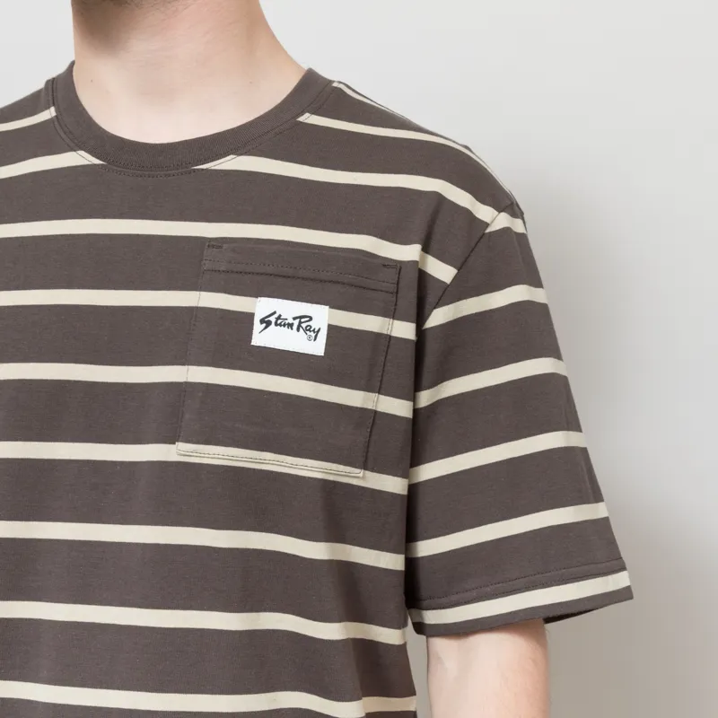 Stan Ray Stripe T Shirt Raven Eucalyptus-2