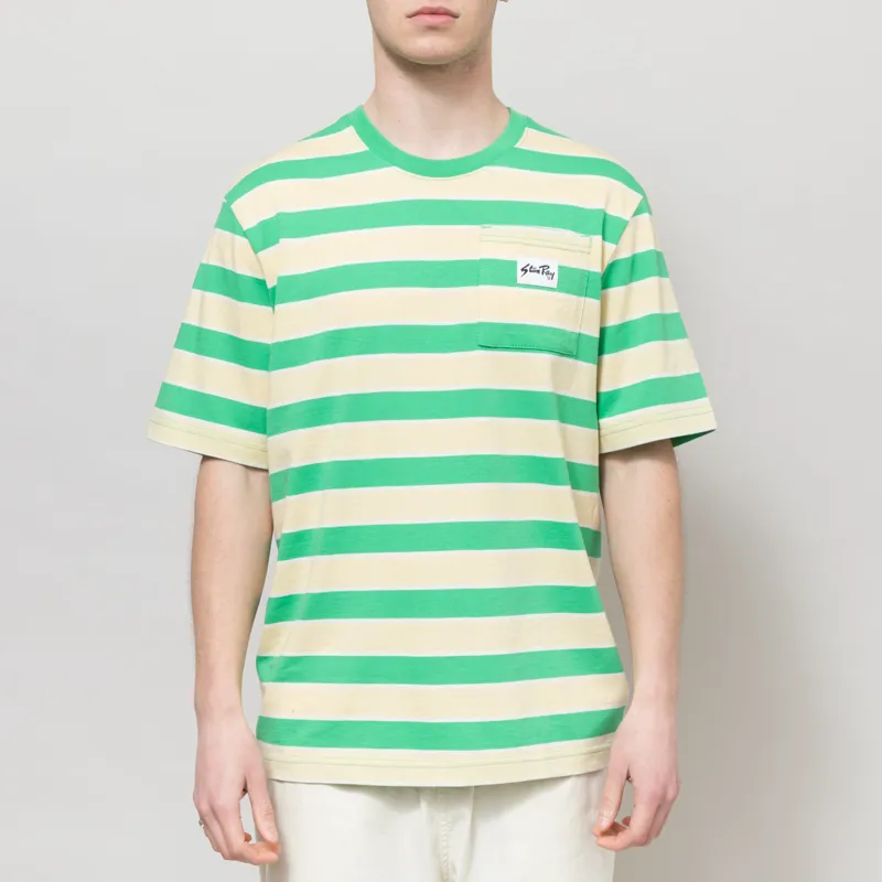 Stan Ray Stripe T Shirt Island Green Sunlight