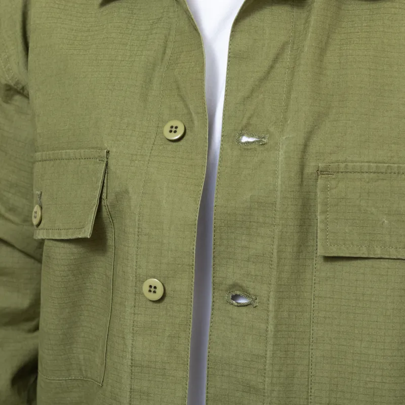 Stan Ray Long Sleeve CPO Shirt Olive Ripstop-4