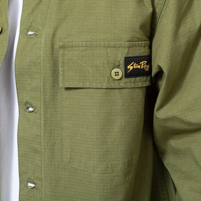 Stan Ray Long Sleeve CPO Shirt Olive Ripstop-5