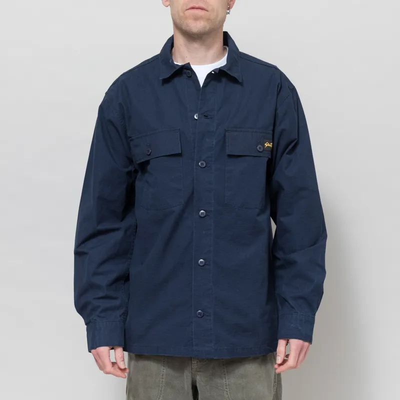 Stan Ray Long Sleeve CPO Shirt Navy Ripstop